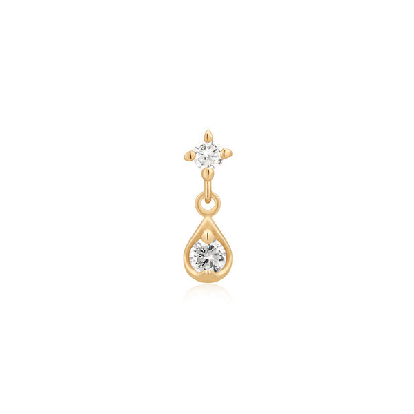 ECHO | Dangle Double Lab Grown Diamond Threaded with Flatback