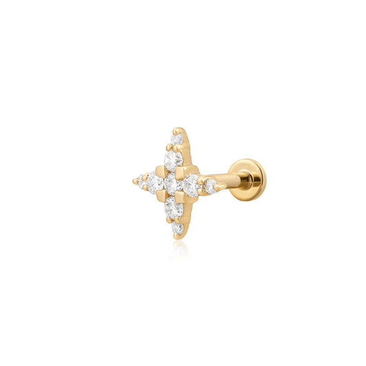 ODESSA | Lab Grown Diamond 4-Point Star Threaded with Flatback