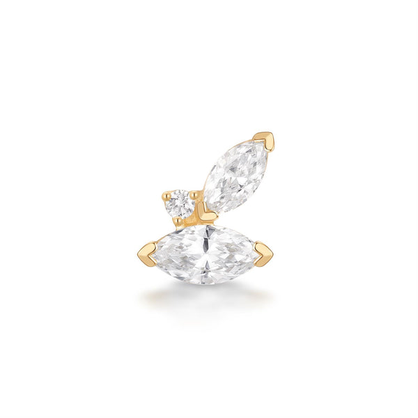 ARTEMIS | Marquise Lab Grown Diamond Threaded Flatback