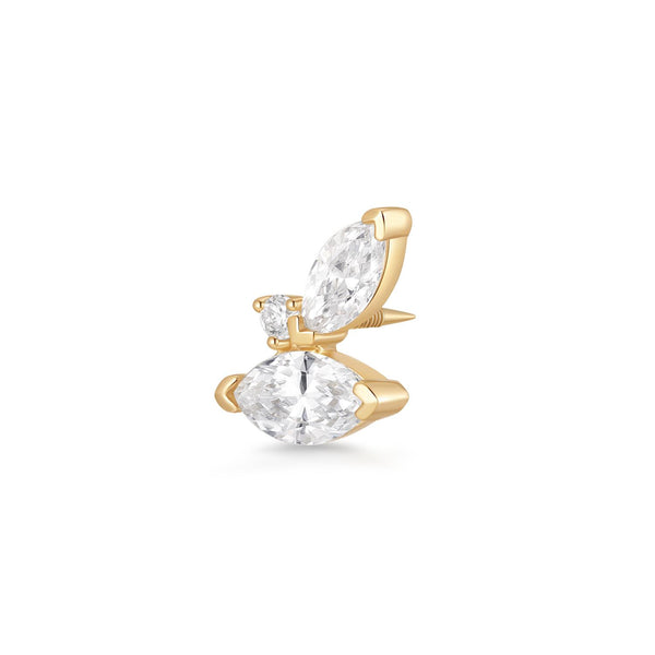 ARTEMIS | Marquise Lab Grown Diamond Threaded Flatback