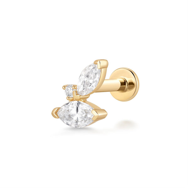 ARTEMIS | Marquise Lab Grown Diamond Threaded Flatback