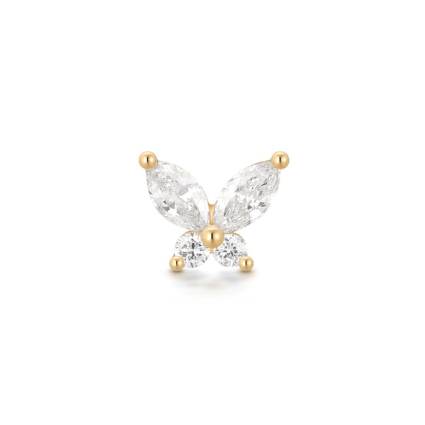 CASSANDRA | Marquise Lab Grown Diamond Butterfly Threaded Flatback