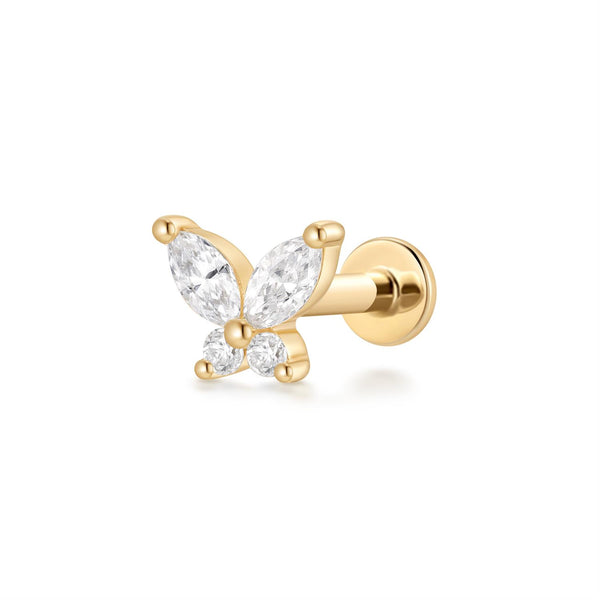 CASSANDRA | Marquise Lab Grown Diamond Butterfly Threaded Flatback