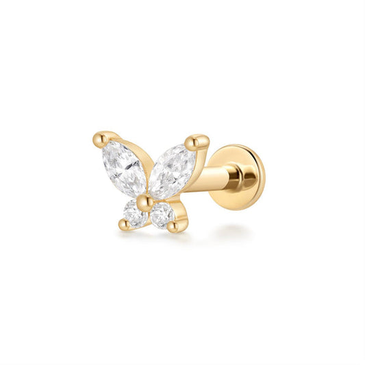 CASSANDRA | Marquise Lab Grown Diamond Butterfly Threaded Flatback