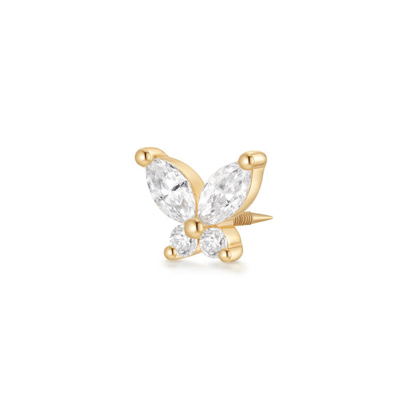 CASSANDRA | Marquise Lab Grown Diamond Butterfly Threaded Flatback
