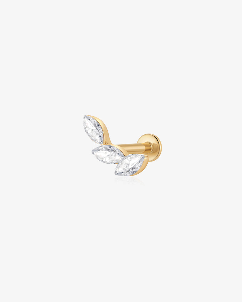 Marquise Trio Lab Grown Diamond Flatback Stud