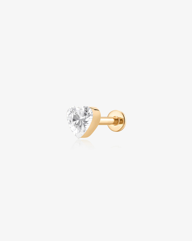 HADLEY | Heart Lab Grown Diamond Flatback Stud