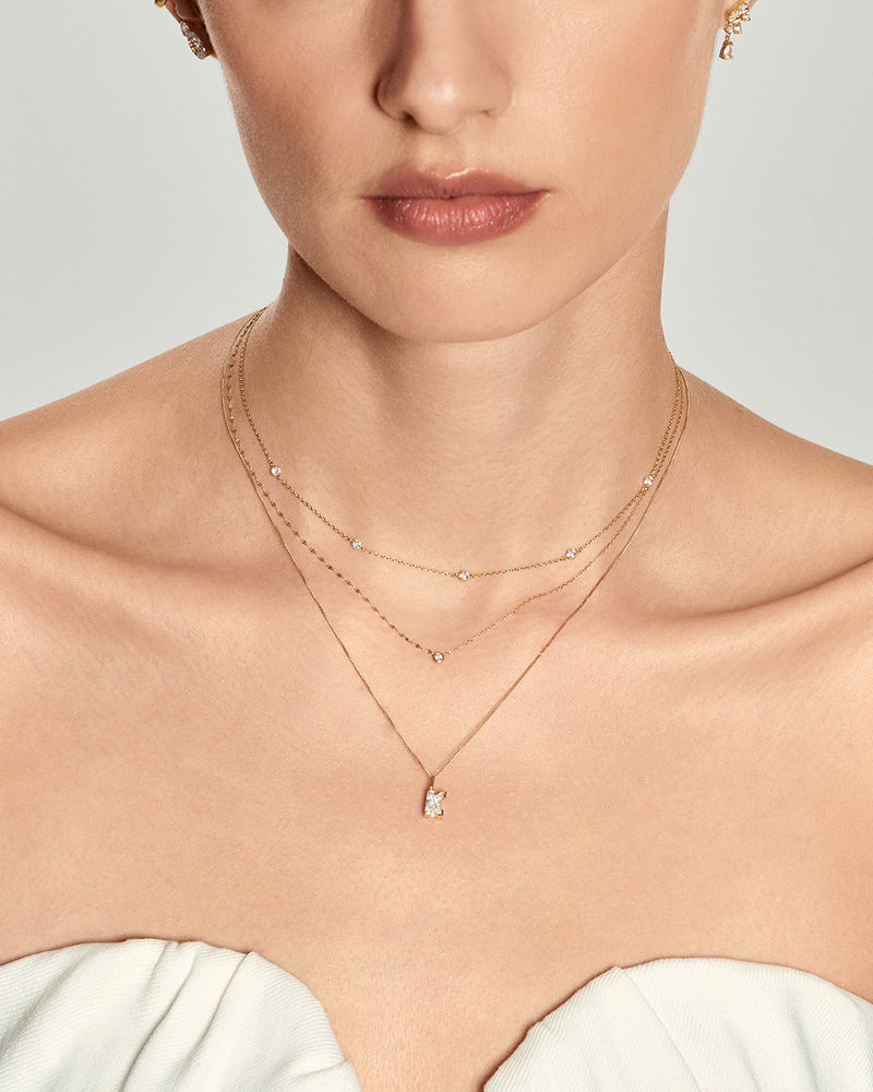 Lab Grown Diamond Station Necklace