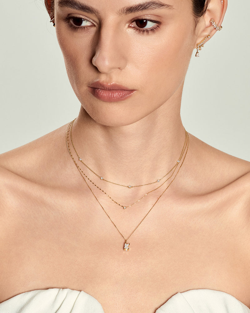 Lab Grown Diamond Station Necklace