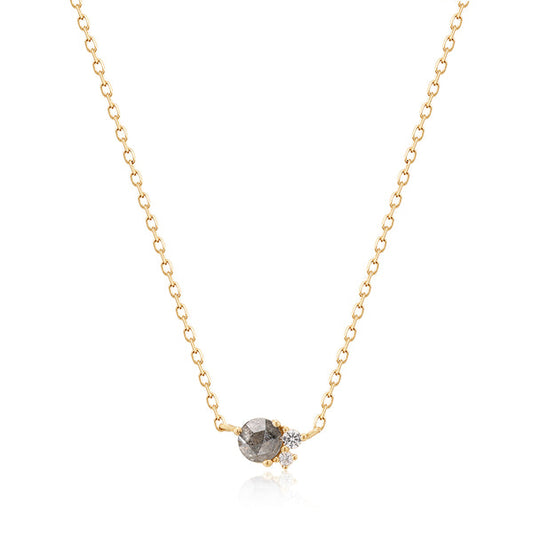 TWILA | Grey Diamond and White Sapphire Necklace