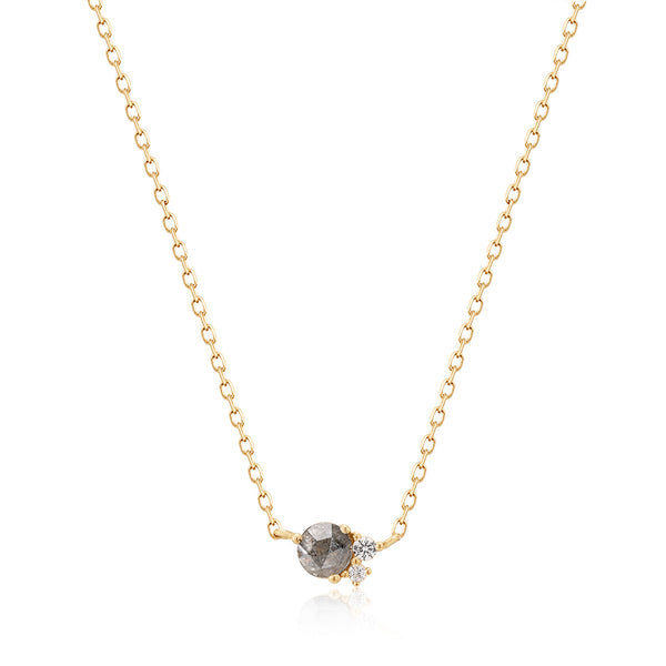 TWILA | Grey Diamond and White Sapphire Necklace