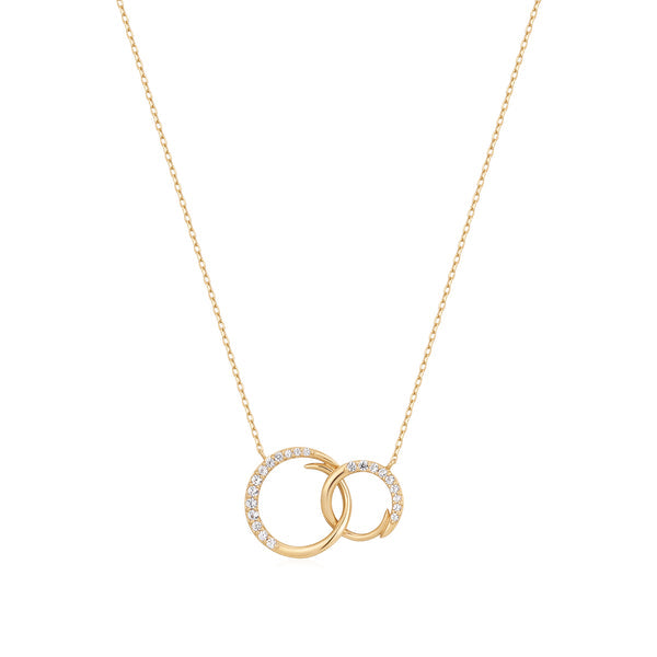 HARPER | White Sapphire Interlinked Swirls Necklace