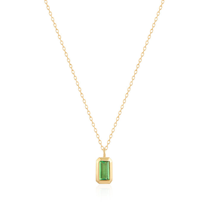 ASPEN | Tsavorite Bezel Necklace