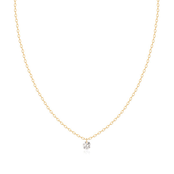 PIROUETTE | Single Floating Diamond Necklace