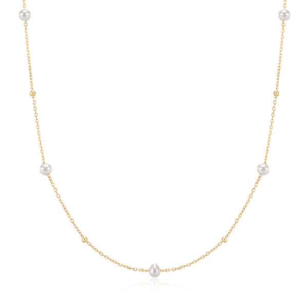 JULIANA | Pearl and Gold Beaded Necklace