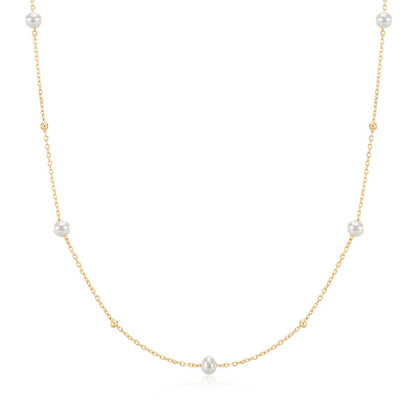 JULIANA | Pearl and Gold Beaded Necklace