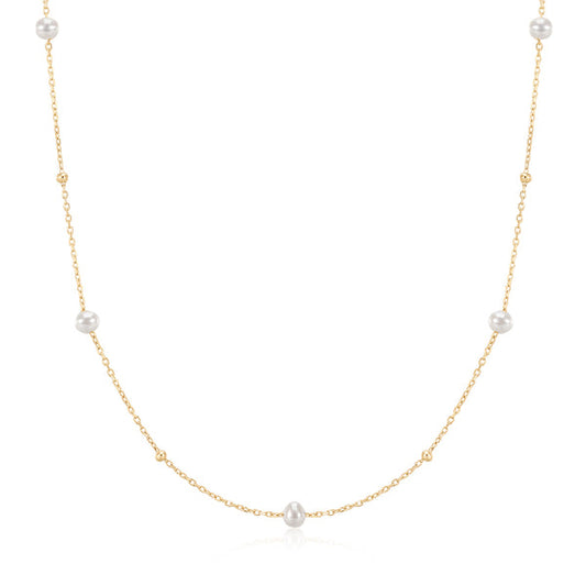 JULIANA | Pearl and Gold Beaded Necklace