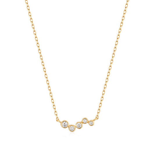 FRANCES | Natural Diamond Wave Necklace