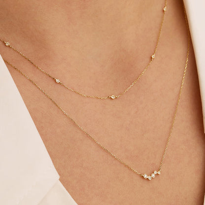 FRANCES | Natural Diamond Wave Necklace