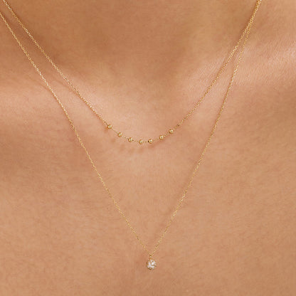 HEATHER | Lab Grown Diamond Bead Necklace