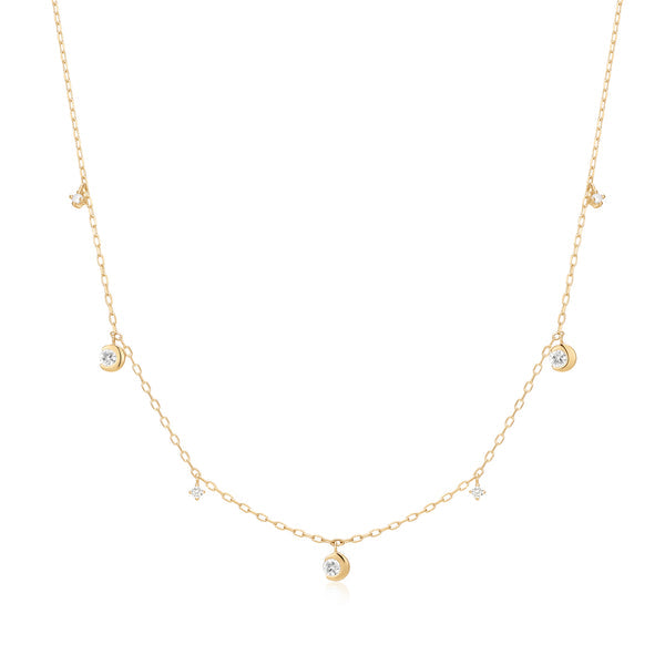 SOLARA | Bezel Half Moon Lab Grown Diamond Necklace