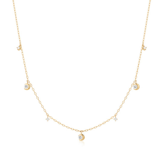 SOLARA | Bezel Half Moon Lab Grown Diamond Necklace