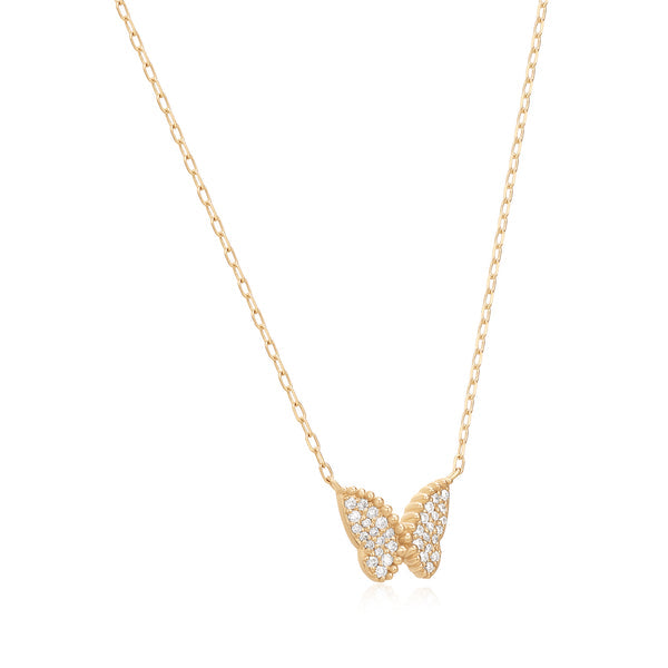 CHRYSALIS | Pave Lab Grown Diamond Butterfly Necklace