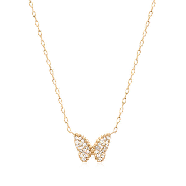 CHRYSALIS | Pave Lab Grown Diamond Butterfly Necklace