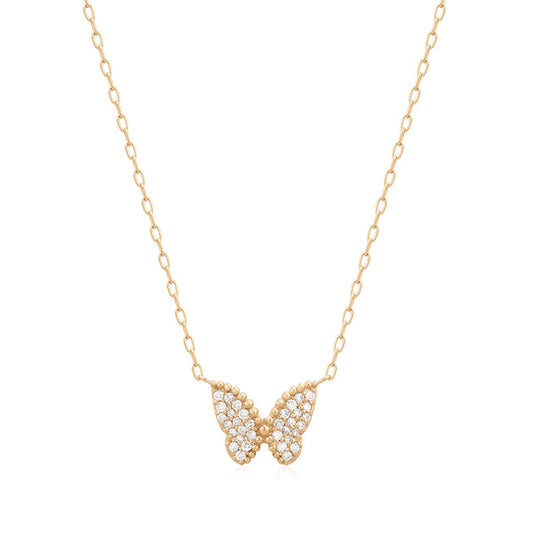 CHRYSALIS | Pave Lab Grown Diamond Butterfly Necklace