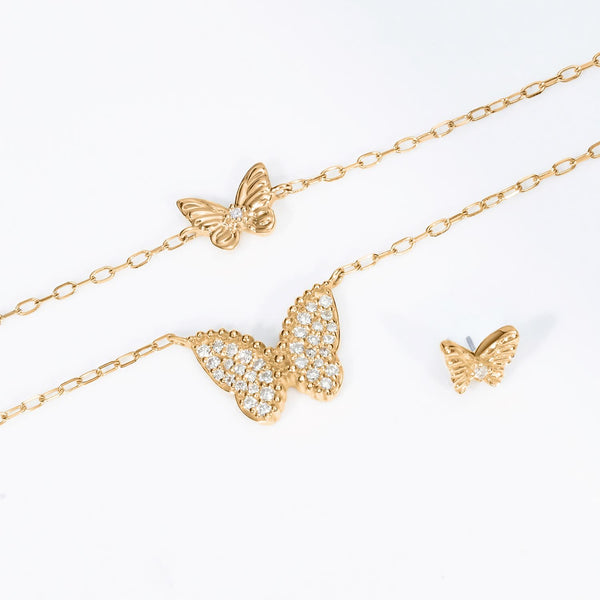 CHRYSALIS | Pave Lab Grown Diamond Butterfly Necklace