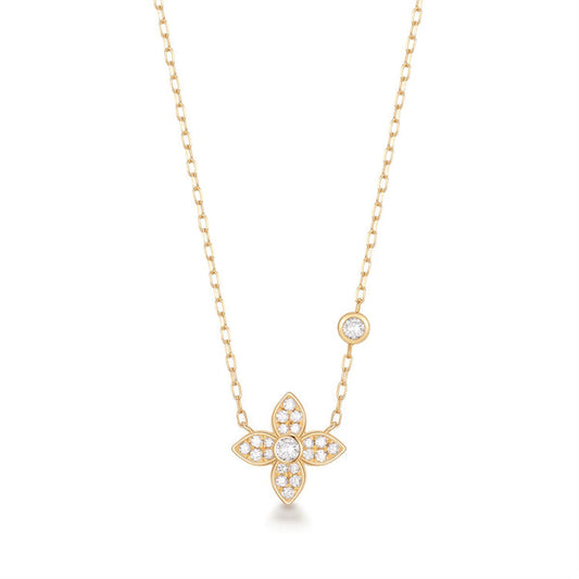 KLOEY | Lab Grown Diamond Clover Necklace