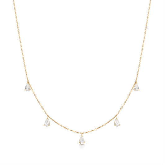 KAYSIA | Dangling Pear Lab Grown Diamonds Necklace
