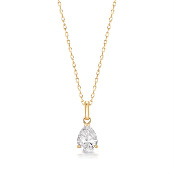 CASELLA | Pear Lab Grown Diamond Solitaire Necklace