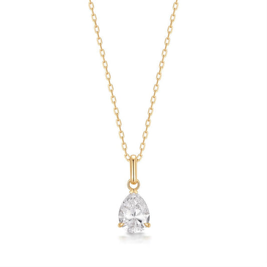CASELLA | Pear Lab Grown Diamond Solitaire Necklace