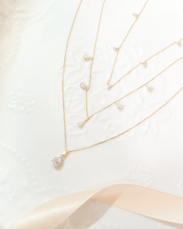 CASELLA | Pear Lab Grown Diamond Solitaire Necklace