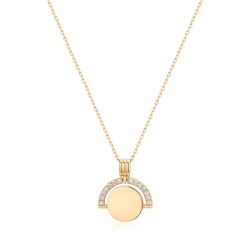 RANIA | Bead Set Lab Grown Diamond Circle Necklace