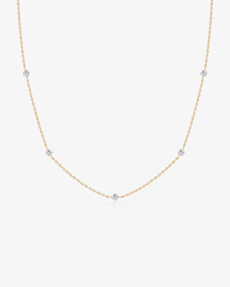 Lab Grown Diamond Station Necklace