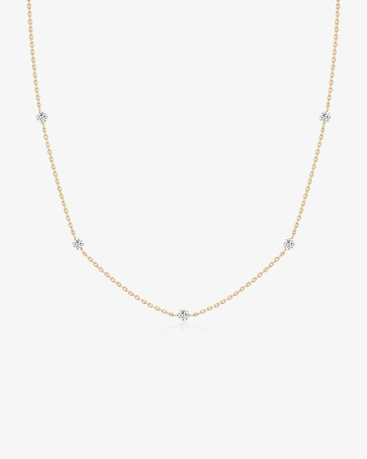 Lab Grown Diamond Station Necklace