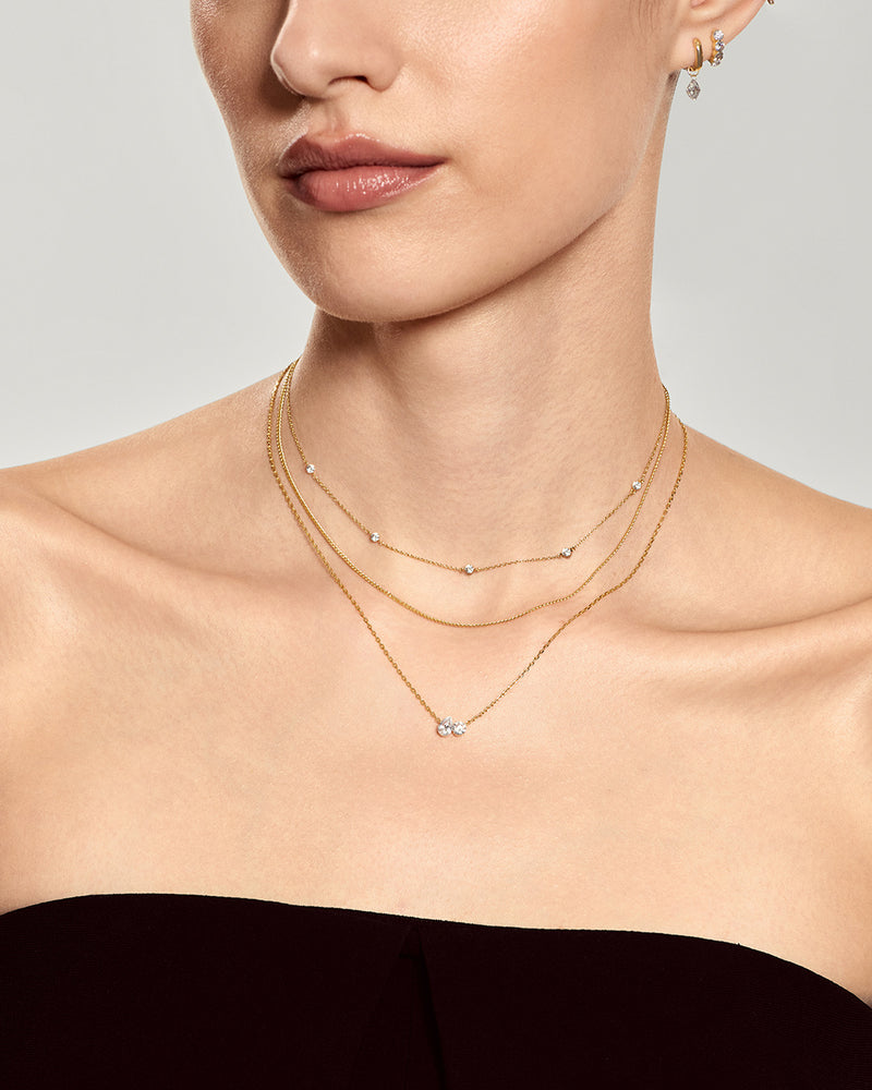 Lab Grown Diamond Station Necklace