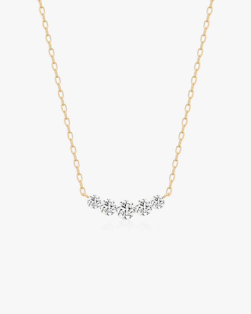 Graduated Lab Grown Diamond Curve Necklace