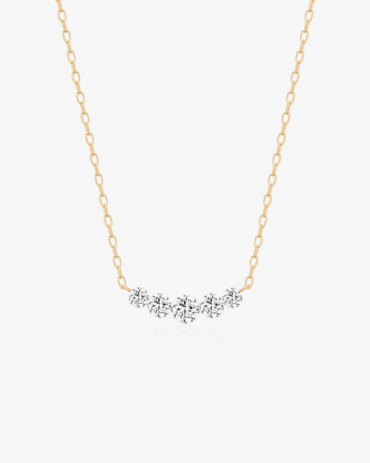 Graduated Lab Grown Diamond Curve Necklace