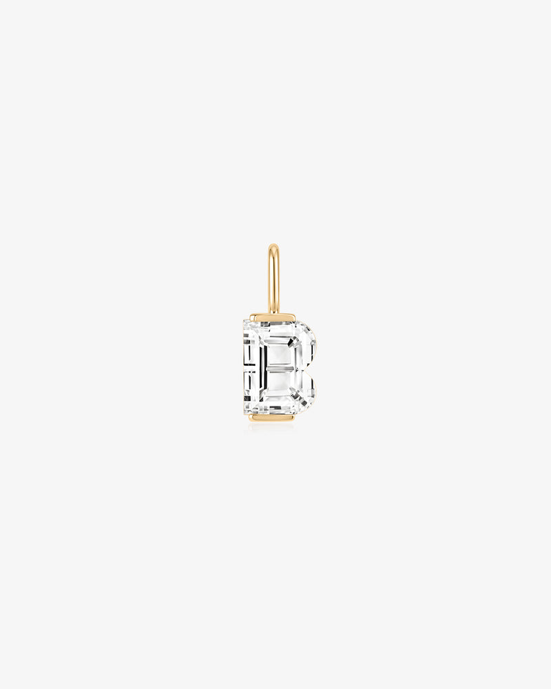 Letter Lab Grown Diamond Necklace Charm