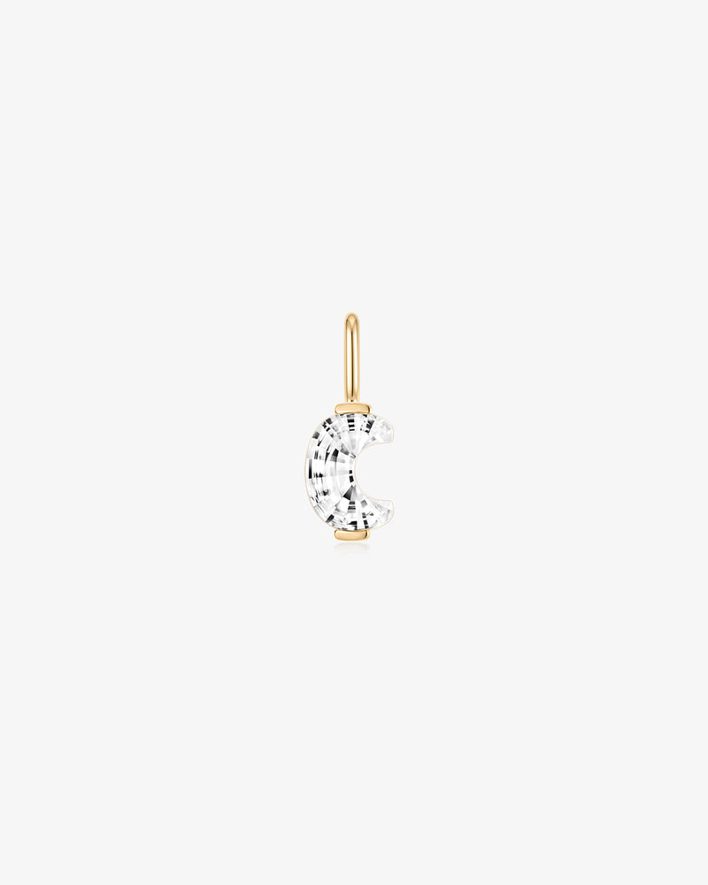 Letter Lab Grown Diamond Necklace Charm