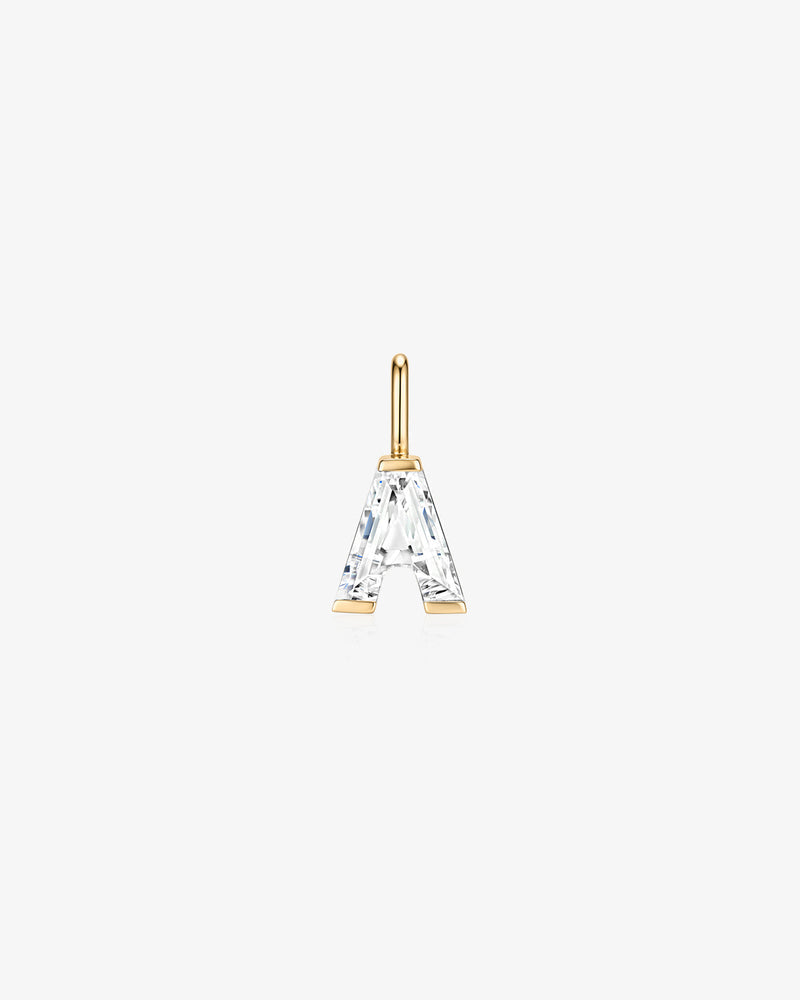 Letter Lab Grown Diamond Necklace Charm