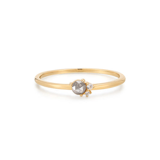 TWILA | Grey Diamond and White Sapphire Ring