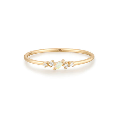 ZEPHYR | Opal and Lab-Grown Diamond Ring