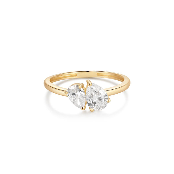 AUBREY | Toi et Moi Pear Lab Grown Diamond Ring