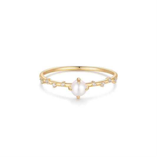 COLETTE | Pearl and Lab Grown Diamond Ring