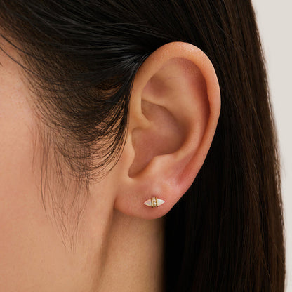 CHER | Double Opal Threadless Flatback Earring