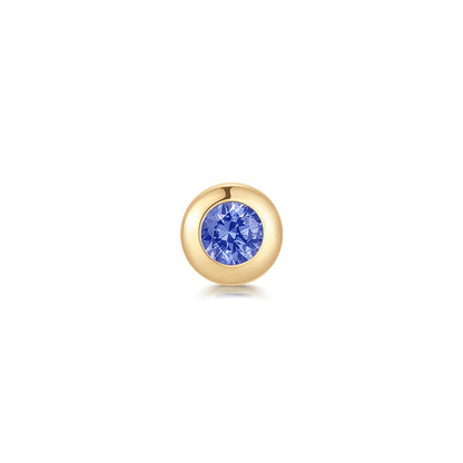 DONATELLA | Lab Grown Sapphire Threadless Flatback Earring